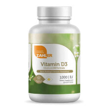 Витамин Д Zahler Vitamin D3 --Витамин D3 - 1000 МЕ - 120 гелевых капсул