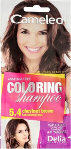 Delia Cameleo Coloring Shampoo 5,4 Chestnut Brown Оттеночный шампунь, укрепляющий цвет окрашенных волос, оттенок каштановый 40 мл