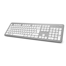 Клавиатуры Hama KW-700 Tastatur RF Wireless QWERTZ Deutsch Silber - Weiß 00182610 - Keyboard - QWERTZ