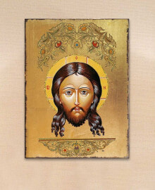 Designocracy icon The Holy Face Wall Art on Wood 16