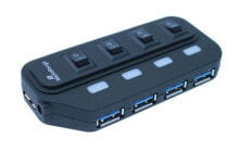 USB-концентраторы mediaRange MRCS505 хаб-разветвитель 5000 Мбит/с Черный