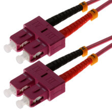 Кабели и разъемы для аудио- и видеотехники Helos 7.5m OM4 SC/SC волоконно-оптический кабель 7,5 m Фиолетовый 115823
