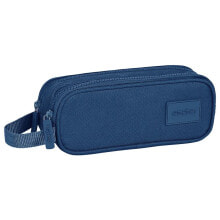 SAFTA Basic Marine Double Pencil Case