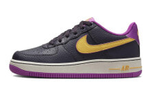 Nike Air Force 1 Low Lakers Alternate 低帮 板鞋 GS 黑黄紫 / Кроссовки Nike Air Force 1 Low Lakers Alternate GS DX5805-500