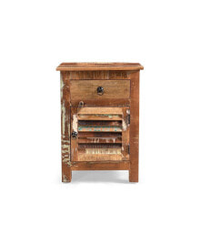 Simplie Fun artisan-Crafted Side Table With Drawer And Cabinet