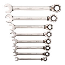 Купить рожковые, накидные, комбинированные ключи IRIMO: IRIMO 8-19 mm Combination Spanner Set With Ratchet