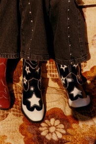 Star cowboy ankle boots