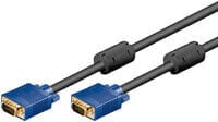 Wentronic Full HD SVGA Monitor Cable - gold-plated - 10m - 10 m - VGA (D-Sub) - VGA (D-Sub) - Male - Male - Black