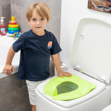 Pots and child seats on the toilet