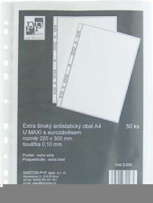 Carton P + P Crystalline document sleeve Maxi A4 100mic. 50 pcs.
