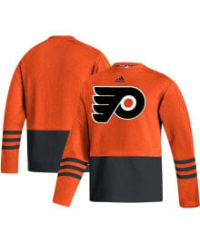 Men's Orange Philadelphia Flyers Logo AEROREADY Pullover Sweater