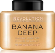 Makeup Revolution Loose Baking Powder No.Banana Deep Фиксирующая пудра для закрепления макияжа и придания коже бархатистости  32 г