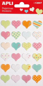 Набор наклеек для детского творчества Apli Naklejki APLI Hearts, z filcu, mix kolorów
