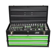 JBM Metal box with tools zinc plated 143 pieces