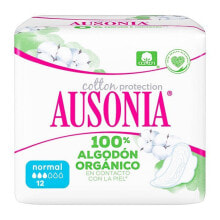 Гигиенические прокладки и тампоны Ausonia Organic Cotton Pads  Гигиенические прокладки из органического хлопка 12 шт