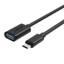 UNITEK Y-C476BK USB кабель 0,2 m USB 3.2 Gen 1 (3.1 Gen 1) USB C USB A Черный
