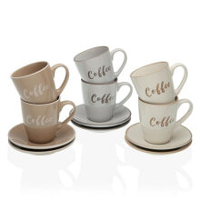 Set of Mugs with Saucers Lieke Tea Stoneware (6 pcs)