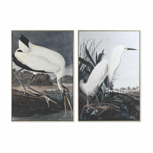 Painting DKD Home Decor 83 x 4 x 123 cm Bird Oriental (2 Units)
