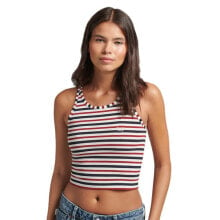 Женские спортивные футболки, майки и топы sUPERDRY Vintage Cali Stripe Crop Top