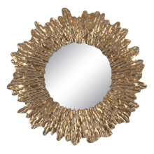 Wall mirror Golden Crystal Iron 75 x 5 x 75 cm