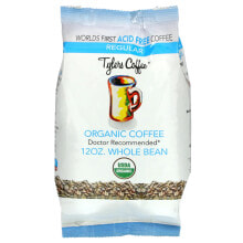 Tylers Coffees, Органический кофе, обычный, цельные зерна, 12 унций