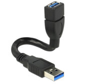 Компьютерные разъемы и переходники DeLOCK 0.15m 2xUSB3.0-A USB кабель 0,15 m 3.2 Gen 1 (3.1 Gen 1) USB A Черный 83713