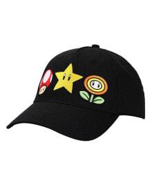 Купить мужские головные уборы Super Mario: Men's Brothers Power-Ups Black Traditional Adjustable Hat