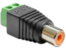 DeLOCK 65418 кабельный разъем/переходник RCA 2p Черный, Зеленый, Серебристый