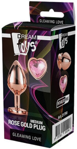 Mittelgroßer Analplug mit Edelstein - Dream Toys Gleaming Love Rose Gold Plug Medium