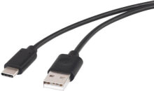 Renkforce RF-4288947 - 1 m - USB A - USB C - USB 2.0 - 480 Mbit/s - Black