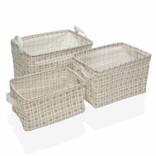 Basket set Versa Camy Polyester Textile 3 Pieces (25 x 22 x 35 cm)