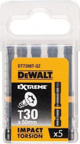 Биты для электроинструмента dewalt Impact screwdriver bits T30x50 mm 5pcs (DT7398T)