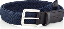 Мужские ремни и пояса мужской ремень синий текстильный для джинс широкий с пряжкой плетенный Marc OPolo Mens belt