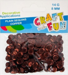 Craft with Fun CF SILK SEQUINS BUTTON 8MM COPPER PBH 40/400