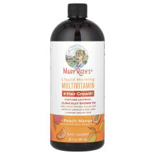 Liquid Morning Multivitamin + Hair Growth , Peach Mango, 30 fl oz (887 ml)