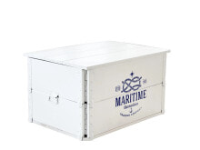 Купить товары для дома Uncle Joe's: Truhe "Maritime" Holz weiss Vintage