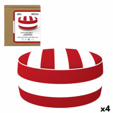 Inflatable Puff Aktive Striped Colonial 53 x 23 x 53 cm (4 Units)
