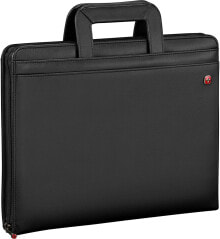 Мужские сумки для ноутбуков мужская сумка для ноутбука черная Wenger Luggage Venture Zippered Presentation Padfolio, Black, One Size