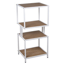 Shelves Alexandra House Living White Brown Metal 42 x 90 x 35 cm