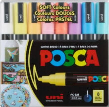 Posca Uni Mitsubishi Pieštukas Markeriai Uni-Ball Posca PC-5M SOFT Color, 8 vnt.