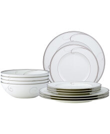 Товары для дома dinnerware, Platinum Wave 12 Piece Set