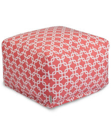 Majestic Home Goods links Ottoman Square Pouf with Removable Cover 27