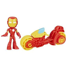 SPIDEY AND HIS AMAZING FRIENDS Iron Man And Motorcycle Figure