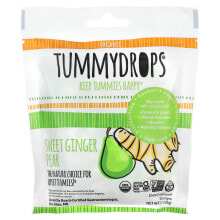 Tummydrops, Леденцы для живота, со сладким имбирем и грушей, 33 пастилки