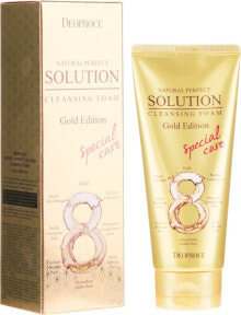 Gesichtswaschschaum mit Gold und 8 orientalischen Kräutern - Deoproce Natural Perfect Solution Cleansing Foam Gold Edition