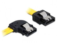 Компьютерные кабели и коннекторы DeLOCK 0.7m SATA M/M кабель SATA 0,7 m Желтый 82826