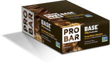 Протеиновые батончики и перекусы ProBar Base 20g Protein Bar Peanut Butter Chocolate Шоколадный протеиновый батончик с  арахисовым маслом 12 батончиков