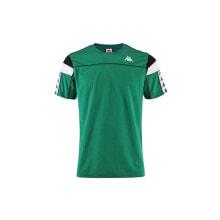 Мужские спортивные футболки мужская спортивная футболка зеленая с логотипом Kappa Banda Arar