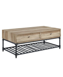 Simplie Fun brantley Coffee Table in Oak & Sandy Black Finish LV00748