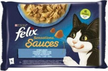 Nestle FELIX sasz.4x85g SENSATIONS SAUCES RYBNE DANIA w sosie /12